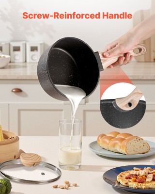 VEVOR Πολυχρηστική Κατσαρόλα 1.5 & 2.5 QT με Καπάκια – Μη Κολλητική...