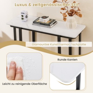 Costway Στενός Μοντέρνος Κονσόλα Τραπέζι με Μαύρη Όψη Μαρμάρου - 10... Costway Στενός Μοντέρνος Κονσόλα Τραπέζι με Μαύρη Όψη Μαρμάρου - 10...