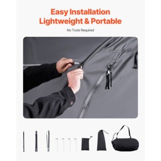 VEVOR Υπαίθρια Σκηνή Αποθήκευσης Ποδηλάτων με Διπλή Πόρτα για 4-5 Π...