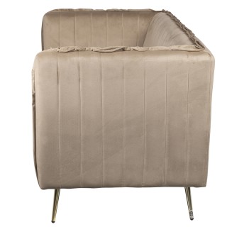 Galileo Ρετρό καναπές διθέσιος σε απόχρωση μπεζ-γκρι 126x75x82 cm α...