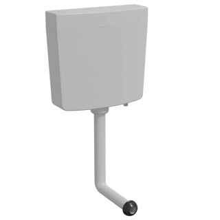 vidaXL Επίτοιχο Πλαστικό Καζανάκι Ορθογώνιο Υψηλής Πίεσης Γκρι 148008