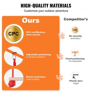 Παιδική Πίστα Ninja Warrior 2x50 ft με 12 Εμπόδια VEVOR για Εξωτερι...