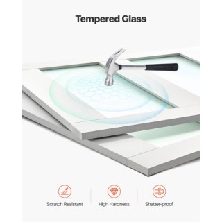 VEVOR Συρόμενη Πόρτα Ντουλάπας με Θαμπωμένο Γυαλί για Κρεβατοκάμαρε...