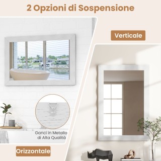 Costway Στυλάτος και Ρουστίκ Καθρέφτης Τοίχου Φάρμας από Φυσικό Ξύ... Costway Στυλάτος και Ρουστίκ Καθρέφτης Τοίχου Φάρμας από Φυσικό Ξύ...