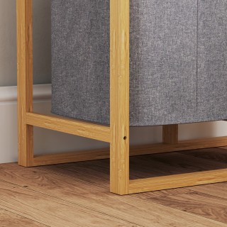 HOMCOM Καλάθι Απλύτων με Αποσπώμενη Τσάντα και Ράφια από Μπαμπού, ... HOMCOM Καλάθι Απλύτων με Αποσπώμενη Τσάντα και Ράφια από Μπαμπού, ...