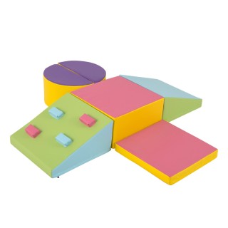 Costway Σετ 6 Μαλακών Παιδικών Αφρώδεις Τουβλάκια με Αναρριχητικά γ...