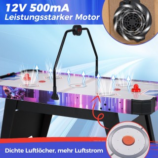 Costway  Επιτραπέζιο Air Hockey Arcade 144 cm με Ισχυρό 12V Μοτέρ κ...