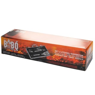 Galileo Σετ 3 εργαλεία μπάρμπεκιου από ατσάλι με βαλιτσάκι 2193255 Galileo Σετ 3 εργαλεία μπάρμπεκιου από ατσάλι με βαλιτσάκι 2193255