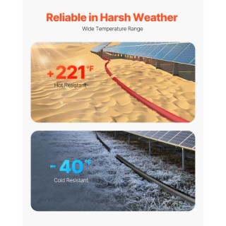 VEVOR Καλώδιο Προέκτασης Ηλιακού Πάνελ 30FT με Συνδέσμους 10AWG 1 Ζ...