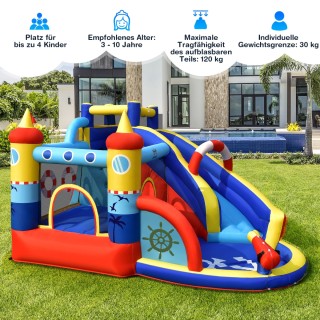 Costway Φουσκωτό Κάστρο Άλματος Πλοίο με Φυσητήρα 450W για Παιδιά σ... Costway Φουσκωτό Κάστρο Άλματος Πλοίο με Φυσητήρα 450W για Παιδιά σ...