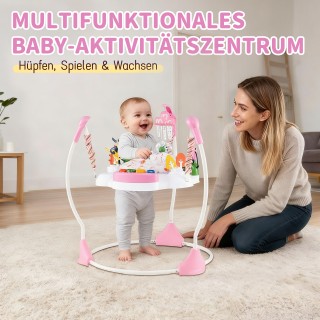 Costway Μωρουδίσιο Ροζ & Κούνιες με 6 Διαδραστικά Παιχνίδια, Φώτα &... Costway Μωρουδίσιο Ροζ & Κούνιες με 6 Διαδραστικά Παιχνίδια, Φώτα &...