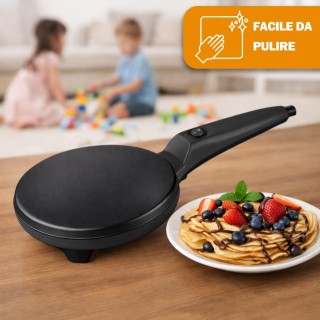 BAKAJI Ηλεκτρική Κρεπιέρα Μαύρο Χερούλι 700W με Αντικολλητική Πλάκα...