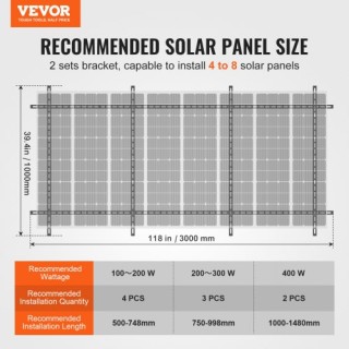 VEVOR Ρυθμιζόμενες Βάσεις Ηλιακών Πάνελ 30°-60° DMJT80000000NHWG7V0 VEVOR Ρυθμιζόμενες Βάσεις Ηλιακών Πάνελ 30°-60° DMJT80000000NHWG7V0