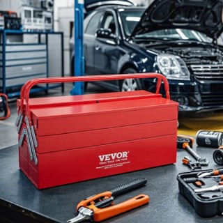 VEVOR Εργαλειοθήκη 18 ιντσών με 3 επίπεδα και 5 δίσκους, αναδιπλούμ...