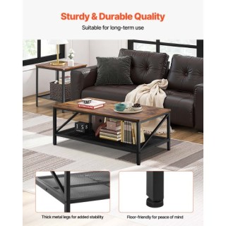 Σετ Τραπεζιών Καθιστικού 3 Τεμαχίων με Τραπεζάκι Καφέ 1050 x 600 x ...