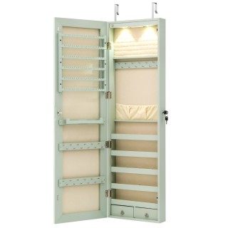 Costway Πράσινος Κοσμηματοθήκη με LED Φωτισμό και Καθρέφτη, Κλειδωμ... Costway Πράσινος Κοσμηματοθήκη με LED Φωτισμό και Καθρέφτη, Κλειδωμ...