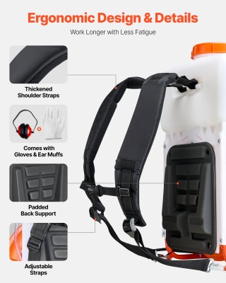 VEVOR Ψεκαστήρας Πλάτης 63CC 3HP, Χωρητικότητα 16L, Για Υγρά και Σκ... VEVOR Ψεκαστήρας Πλάτης 63CC 3HP, Χωρητικότητα 16L, Για Υγρά και Σκ...