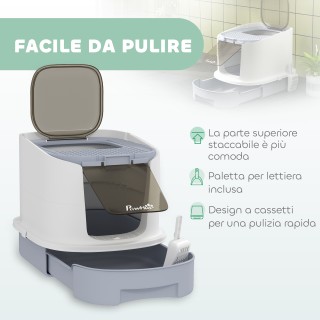 PawHut Κλειστή Λεκάνη Απορριμμάτων για Γάτες με 2 Πόρτες, Αποσπώμε... PawHut Κλειστή Λεκάνη Απορριμμάτων για Γάτες με 2 Πόρτες, Αποσπώμε...