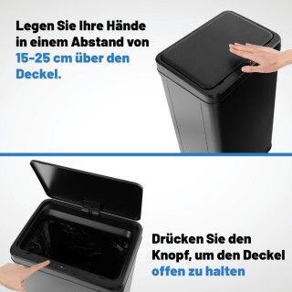 Costway Ανοξείδωτος Κάδος Απορριμμάτων 50L με Αυτόματο Αισθητήρα Κ... Costway Ανοξείδωτος Κάδος Απορριμμάτων 50L με Αυτόματο Αισθητήρα Κ...