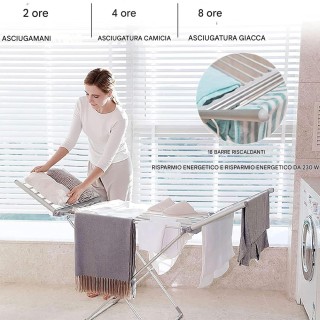 BAKAJI Ηλεκτρική Θερμαινόμενη Απλώστρα Ρούχων 260W Πτυσσόμενη Στεγ... BAKAJI Ηλεκτρική Θερμαινόμενη Απλώστρα Ρούχων 260W Πτυσσόμενη Στεγ...