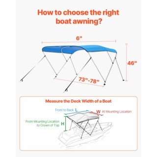 VEVOR Τρίκλινη Σκηνή Σκάφους σε Ειρηνικό Μπλε 3GCYZYP727373ZGKJV0 VEVOR Τρίκλινη Σκηνή Σκάφους σε Ειρηνικό Μπλε 3GCYZYP727373ZGKJV0