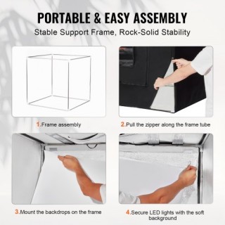 Κουτί Φωτογραφίας VEVOR 32 x 32 με 210 LED 5600K  SYDXNJBH32INLFC4GV2