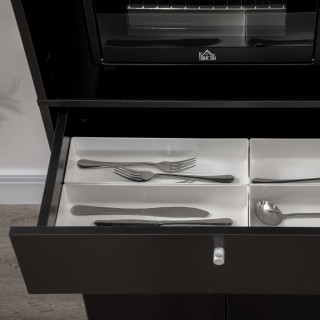 HOMCOM Ξύλινη Κουζίνα Κρεντέντζα για Φούρνο Μικροκυμάτων με Ντουλά... HOMCOM Ξύλινη Κουζίνα Κρεντέντζα για Φούρνο Μικροκυμάτων με Ντουλά...