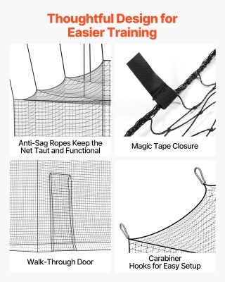 VEVOR Φορητό Κλουβί Μπάσελ: 30-Πλέγμα HDPE, 12700x3900x3080mm (Μόνο...