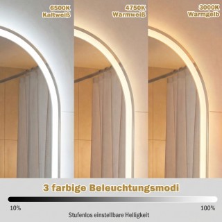 Costway Φωτιζόμενος Οβάλ Καθρέφτης Μπάνιου Τοίχου 90 x 55 εκ. με Αν... Costway Φωτιζόμενος Οβάλ Καθρέφτης Μπάνιου Τοίχου 90 x 55 εκ. με Αν...