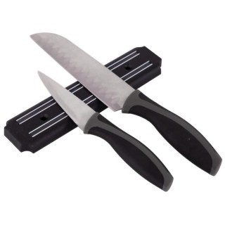 BAKAJI Σετ 3 Μαχαίρια Κουζίνας για Λαχανικά με Μαγνητική Μεταλλική ...