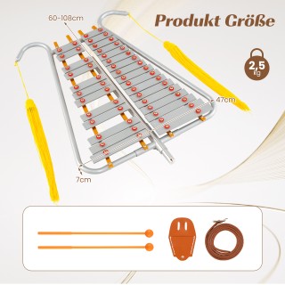Costway 29-Νότων Γκλοκενσπίελ Από Αλουμίνιο με Ρυθμιζόμενη Λαβή MU1... Costway 29-Νότων Γκλοκενσπίελ Από Αλουμίνιο με Ρυθμιζόμενη Λαβή MU1...