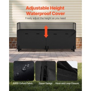 VEVOR Ανθεκτική Μεταλλική Ξυλοθήκη με Αδιάβροχο Κάλυμμα 2.57μ - 299...