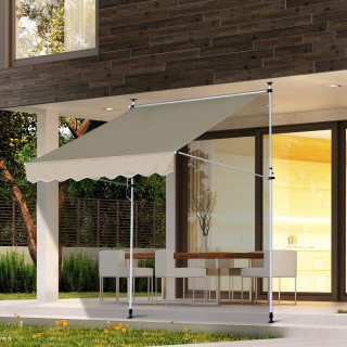 Outsunny Αυτοφερόμενη Τέντα Μπεζ 300? 150cm 840-183CW