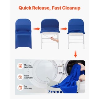 VEVOR 50 Καλύμματα Καρεκλών Μπλε 17.72 x 18.11 x 30.31 ιντσών YTHZL...