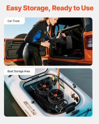 VEVOR Αναδιπλούμενο Καροτσάκι Καγιάκ με Αντοχή 136 kg & Στερεά Ελασ...