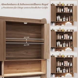 Costway Ντουλάπι Μπάνιου Γκρι με 2 Πόρτες, 6 Ανοιχτά Ράφια & Θήκη γ... Costway Ντουλάπι Μπάνιου Γκρι με 2 Πόρτες, 6 Ανοιχτά Ράφια & Θήκη γ...