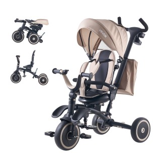 VEVOR Παιδικό Τρίκυκλο και Καρότσι 7 σε 1 με Χειρολαβή, Τέντα και Π...