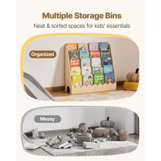 VEVOR Βιβλιοθήκη Montessori 5 Επιπέδων με Κρεμάστρες ETCWJJZMZ3146E...