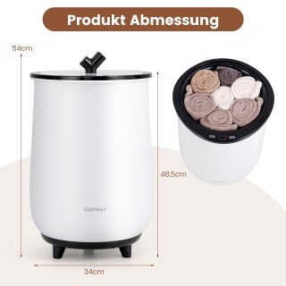 Costway Ηλεκτρικός Θερμαντήρας Πετσετών 23L με 3 Επίπεδα Θέρμανσης ...