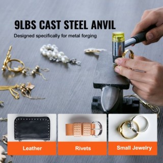 Αμόνι Μονής Κέρατος VEVOR 4kg, Χυτοχάλυβας, Σφυρηλάτηση & Μορφοποίη... Αμόνι Μονής Κέρατος VEVOR 4kg, Χυτοχάλυβας, Σφυρηλάτηση & Μορφοποίη...