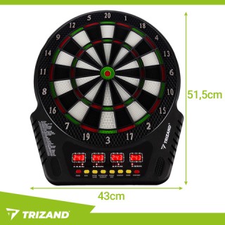 Trizand Ηλεκτρονικός Στόχος Dart  LED Οθόνες, 6 Βελάκια και 24 Αντα...