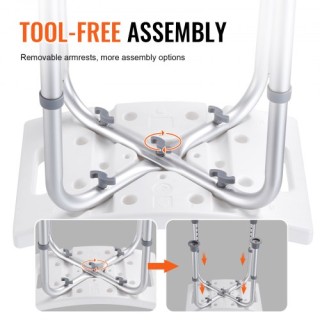 VEVOR Καρέκλα Ντους, Ρυθμιζόμενο Ύψος, Αντιολισθητικό Κάθισμα για Η... VEVOR Καρέκλα Ντους, Ρυθμιζόμενο Ύψος, Αντιολισθητικό Κάθισμα για Η...