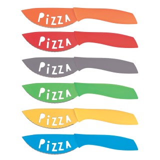 Galileo Σετ 6 μαχαίρια πίτσας με λεπίδα από ανοξείδωτο ατσάλι και λ...