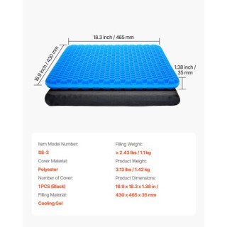 VEVOR Μαξιλάρι Καθίσματος Ψύξης με Τζελ για Ανακούφιση Πίεσης στους... VEVOR Μαξιλάρι Καθίσματος Ψύξης με Τζελ για Ανακούφιση Πίεσης στους...