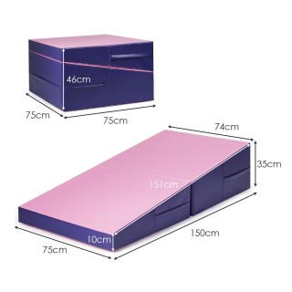 Costway Λοξό Στρώμα Γυμναστικής σφηνοειδές μαλακό στρώμα αναδιπλούμ... Costway Λοξό Στρώμα Γυμναστικής σφηνοειδές μαλακό στρώμα αναδιπλούμ...