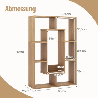 Costway Γεωμετρική Βιβλιοθήκη με 7 Ράφια και Αντικραδασμικό Σχεδιασ... Costway Γεωμετρική Βιβλιοθήκη με 7 Ράφια και Αντικραδασμικό Σχεδιασ...