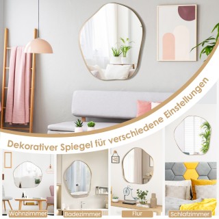 Costway Ακανόνιστος καθρέφτης τοίχου με μεταλλικό πλαίσιο & εκτονω... Costway Ακανόνιστος καθρέφτης τοίχου με μεταλλικό πλαίσιο & εκτονω...