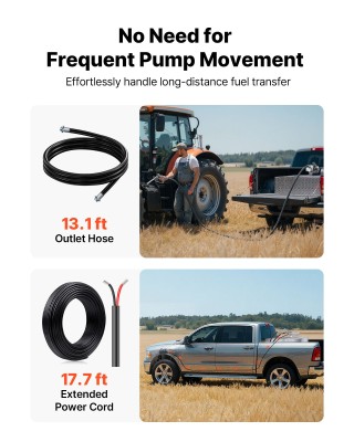 VEVOR Αντλία Μεταφοράς Καυσίμου 12V DC 57 L/min, Κιτ Μεταφοράς Dies... VEVOR Αντλία Μεταφοράς Καυσίμου 12V DC 57 L/min, Κιτ Μεταφοράς Dies...