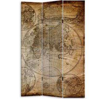 BAKAJI Παραβάν 3 Πάνελ με Εκτύπωση Μπρος-Πίσω Αρχαίος Χάρτης Κόσμο... BAKAJI Παραβάν 3 Πάνελ με Εκτύπωση Μπρος-Πίσω Αρχαίος Χάρτης Κόσμο...