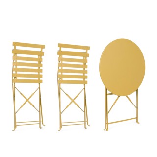 Shally Dogan Σετ 3 Τεμαχίων Κήπου Τραπέζι 2 Καρέκλες Μπιστρό Πτυσσό...